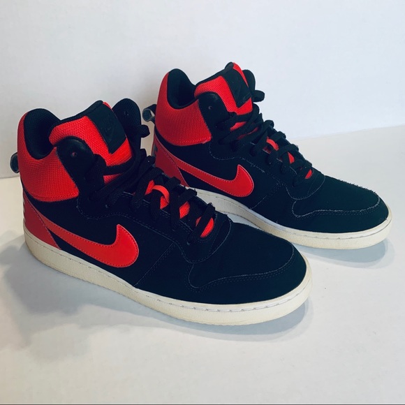 Nike Shoes Nike Court Borough High Black Red Sneakers Vol 2 Poshmark Nike Shoes Nike Court Borough High Black Red Sneakers Vol 2 Poshmark